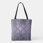 Groene regendruppels tote bag (Achterkant)