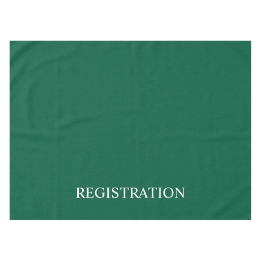 Groene registratiebalie tafelkleed (Voorkant (Horizontaal))