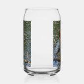 Groene reiger blikvorm glas (Rechts)