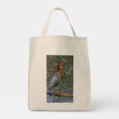 Groene reiger tote bag (Achterkant)
