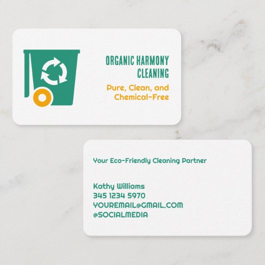 Groene reiniging visitekaartje (Voorkant / Achterkant)