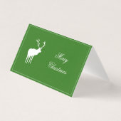 Groene Rendier Elegante Vakantie Kaart (Voorkant)