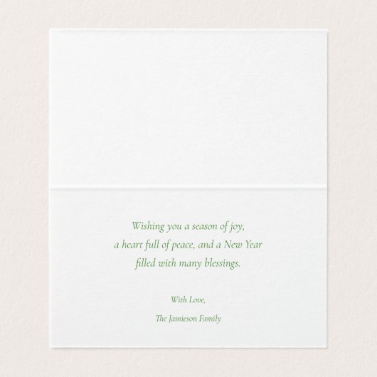 Groene Rendier Elegante Vakantie Kaart (Binnenkant ongevouwen)