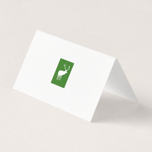 Groene Rendier Elegante Vakantie Kaart (Achterkant)