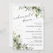 Groene repetitie diner uitnodiging (Voorkant)