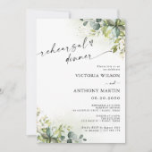 Groene repetitie diner uitnodiging (Voorkant)