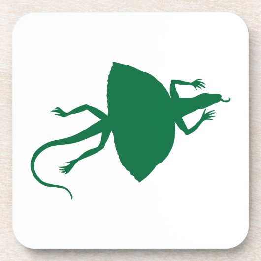 Groene reptiel bier onderzetter (Voorkant)