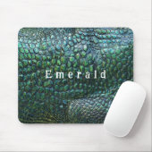 Groene reptiel schaal Textuur Mousepad Muismat (Met muis)