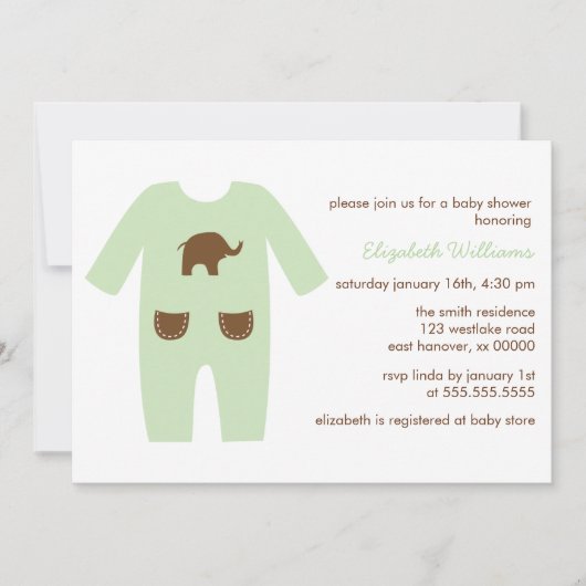 Groene resultaten Genderneutraal Baby shower Kaart (Voorkant)