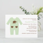 Groene resultaten Genderneutraal Baby shower Kaart (Staand voorkant)