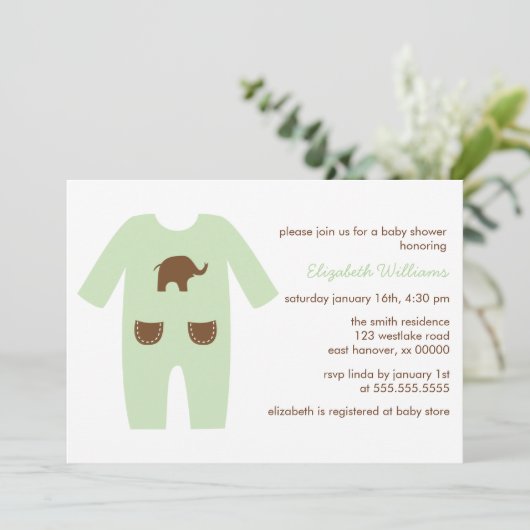 Groene resultaten Genderneutraal Baby shower Kaart (Staand voorkant)