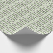 Groene Retro Aangepaste Naam Cadeaupapier (Hoek)
