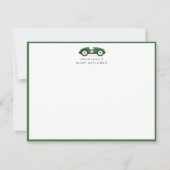 Groene Retro Auto Kraam Briefkaart (Voorkant)