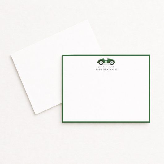 Groene Retro Auto Kraam Briefkaart