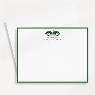 Groene Retro Auto Kraam Briefkaart