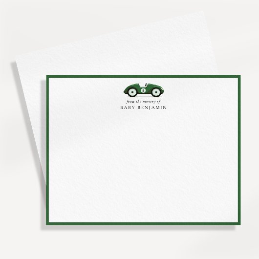 Groene Retro Auto Kraam Briefkaart