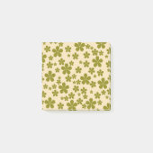 Groene Retro Bloem Lente & Zomer Werkruimte Post-it® Notes (Voorkant)