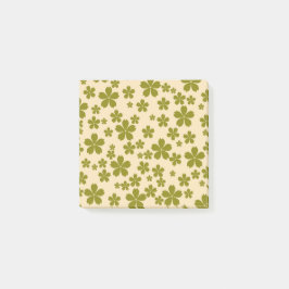 Groene Retro Bloem Lente & Zomer Werkruimte Post-it® Notes