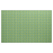 Groene retro bloemen stof (Yard (91,4 cm))