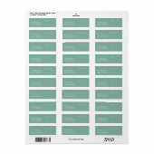 Groene Retro Boho Minimalistische Kerstadres Etiket (Full Sheet)