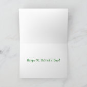 Groene Retro Boomerangs & Shamrocks Kaart (Binnen)