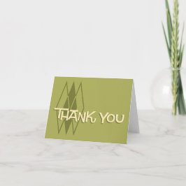 Groene Retro dankt u Notecard: MCM Diamanten Bedankkaart