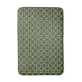 Groene Retro Geometrische Patroon Badmat (Voorkant Verticaal)