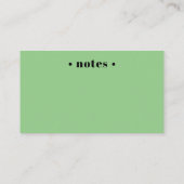 Groene Retro Gereserveerde Zitting Dental Afsprakenkaartje (Achterkant)