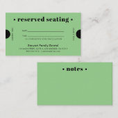 Groene Retro Gereserveerde Zitting Dental Afsprakenkaartje (Voorkant / Achterkant)