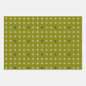 Groene Retro Mid Century Moderne Kattenkerst Inpakpapier Vel (Voorkant 2)