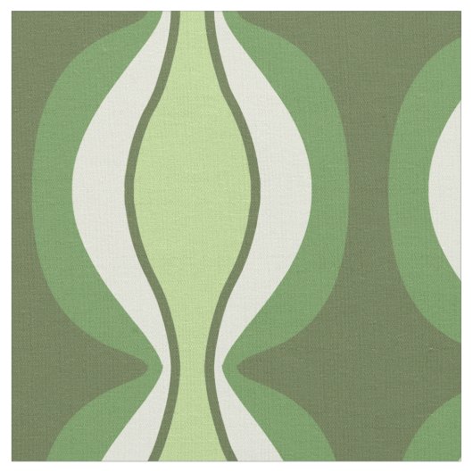 Groene Retro Mission Fabric Stof (Close Up)