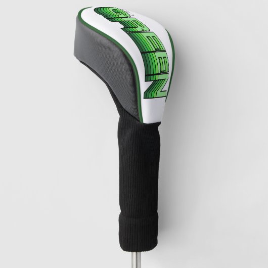 Groene Retro Modern Hergebruik Recyclen Eco Friend Golfheadcover (Schuin)