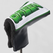 Groene Retro Modern Hergebruik Recyclen Eco Friend Golfheadcover (3/4 voorkant)