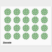 Groene Retro Modern Hergebruik Recyclen Eco Friend Ronde Sticker (Vel)