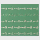 Groene Retro moderne minimalist Cadeaupapier (Vlak)