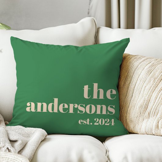 Groene Retro moderne minimalist Kussen