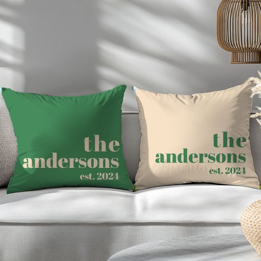 Groene Retro moderne minimalist Kussen