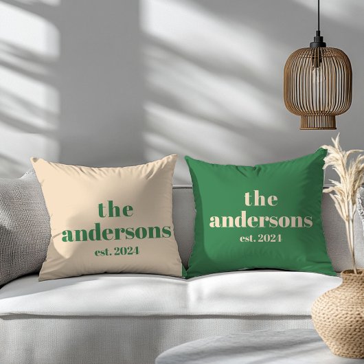 Groene retro moderne minimalist kussen