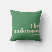 Groene Retro moderne minimalist Kussen (Voorkant)