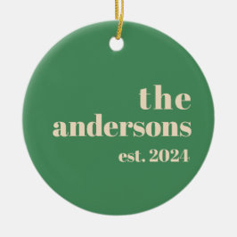 Groene Retro moderne minimalistisch Keramisch Ornament