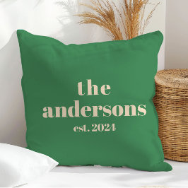 Groene Retro moderne minimalistisch Kussen