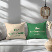 Groene Retro moderne minimalistisch Kussen