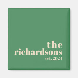 Groene Retro moderne minimalistisch Magneet