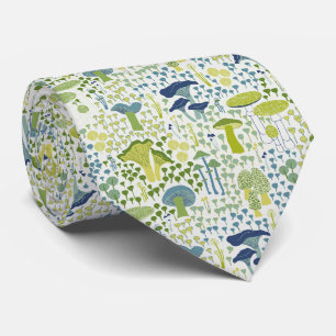 Groene Retro Paddestoel Stropdas