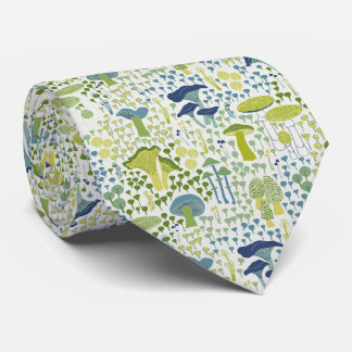 Groene Retro Paddestoel Stropdas