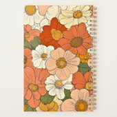 Groene Retro Sinaasappel Groove Bloemen Kleine Pla Planner (Achterkant)