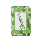 Groene Retro-Stijl Ovalen Aanpasbaar Badmat (Voorkant Verticaal)