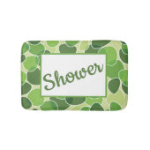 Groene Retro-Stijl Ovalen Aanpasbaar Badmat (Voorkant)