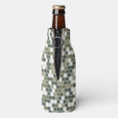 Groene retro stippen flesjeskoeler (Fles Achterkant)