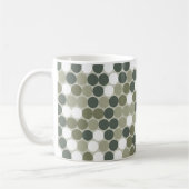 Groene retro stippen koffiemok (Links)
